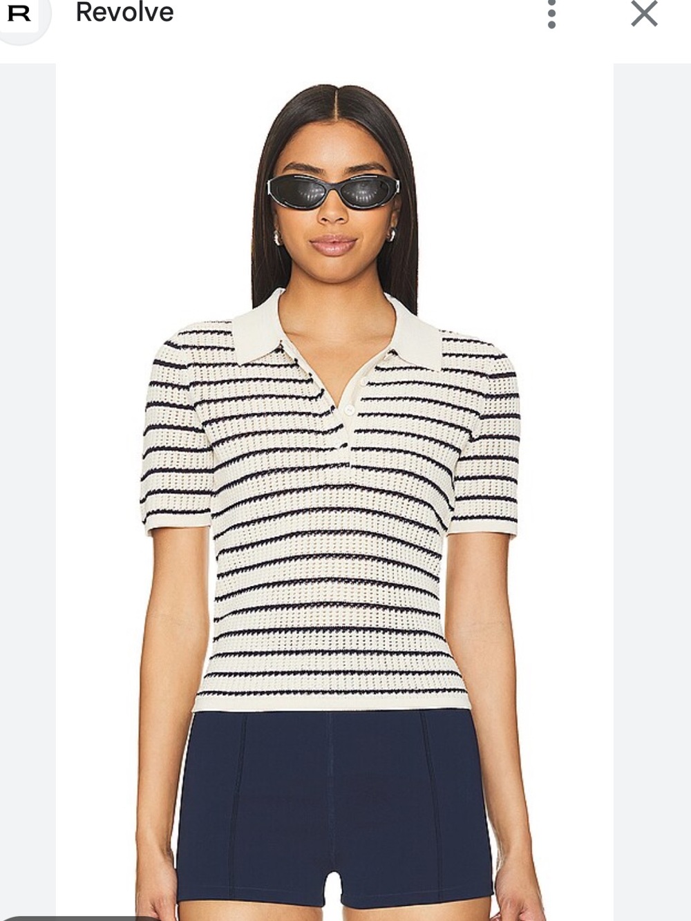 Rag & Bone Viola stripe polo in turtledove